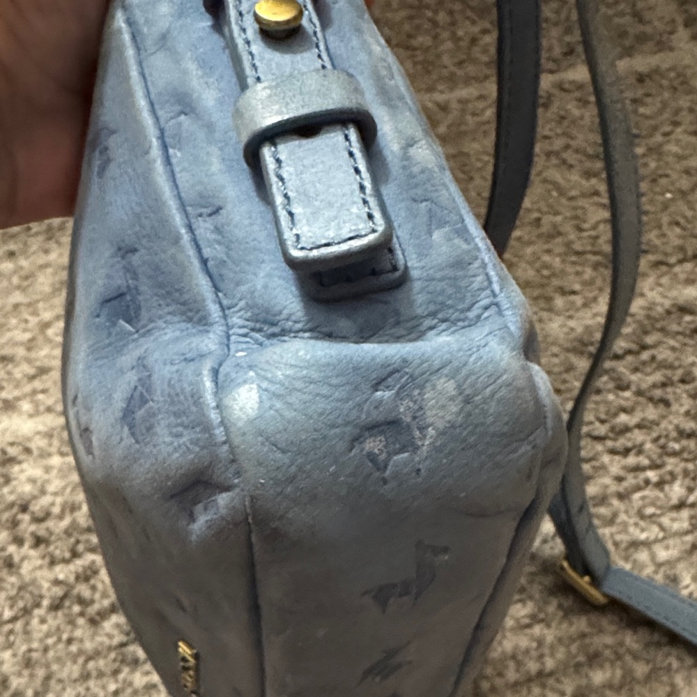 Fossil Oragami Tissue Llama Blue Crossbody Bag - Picture 8 of 13